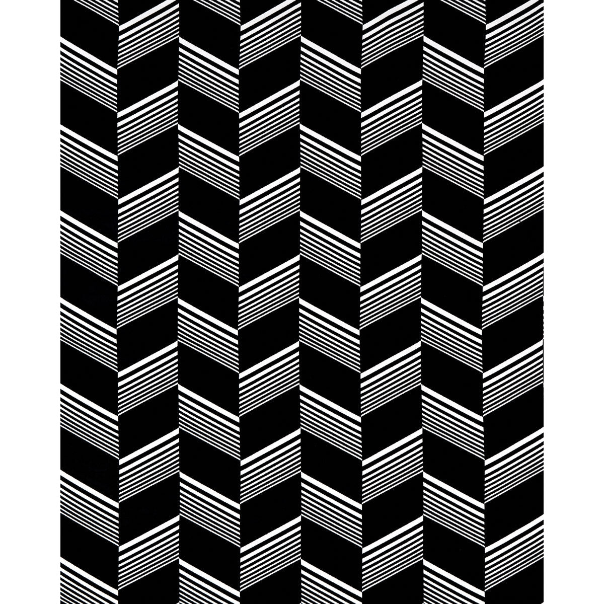 Schumacher Jessie Cut Velvet Black & White Fabric Sample 81573