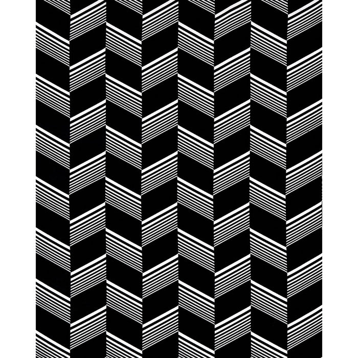 Schumacher Jessie Cut Velvet Black & White Fabric Sample 81573