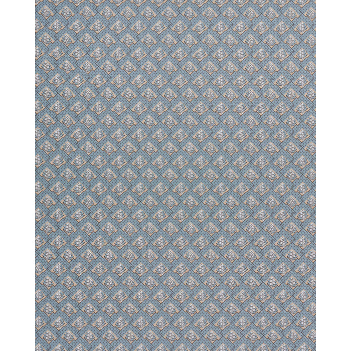 Schumacher Blair Silk Epingle Worcester Blue Fabric Sample 81602