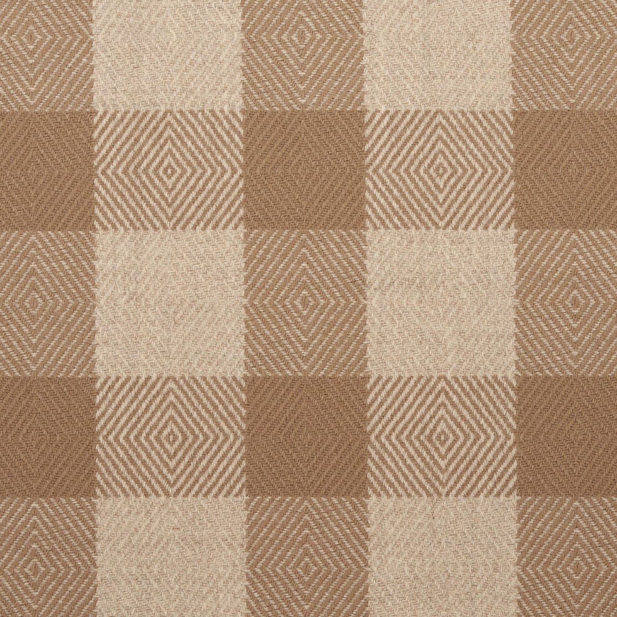 Schumacher Galt Wool Check Coffee Fabric 81611