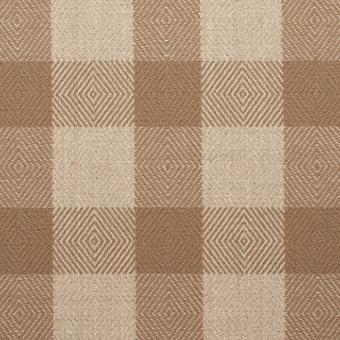 Schumacher Galt Wool Check Coffee Fabric Sample 81611