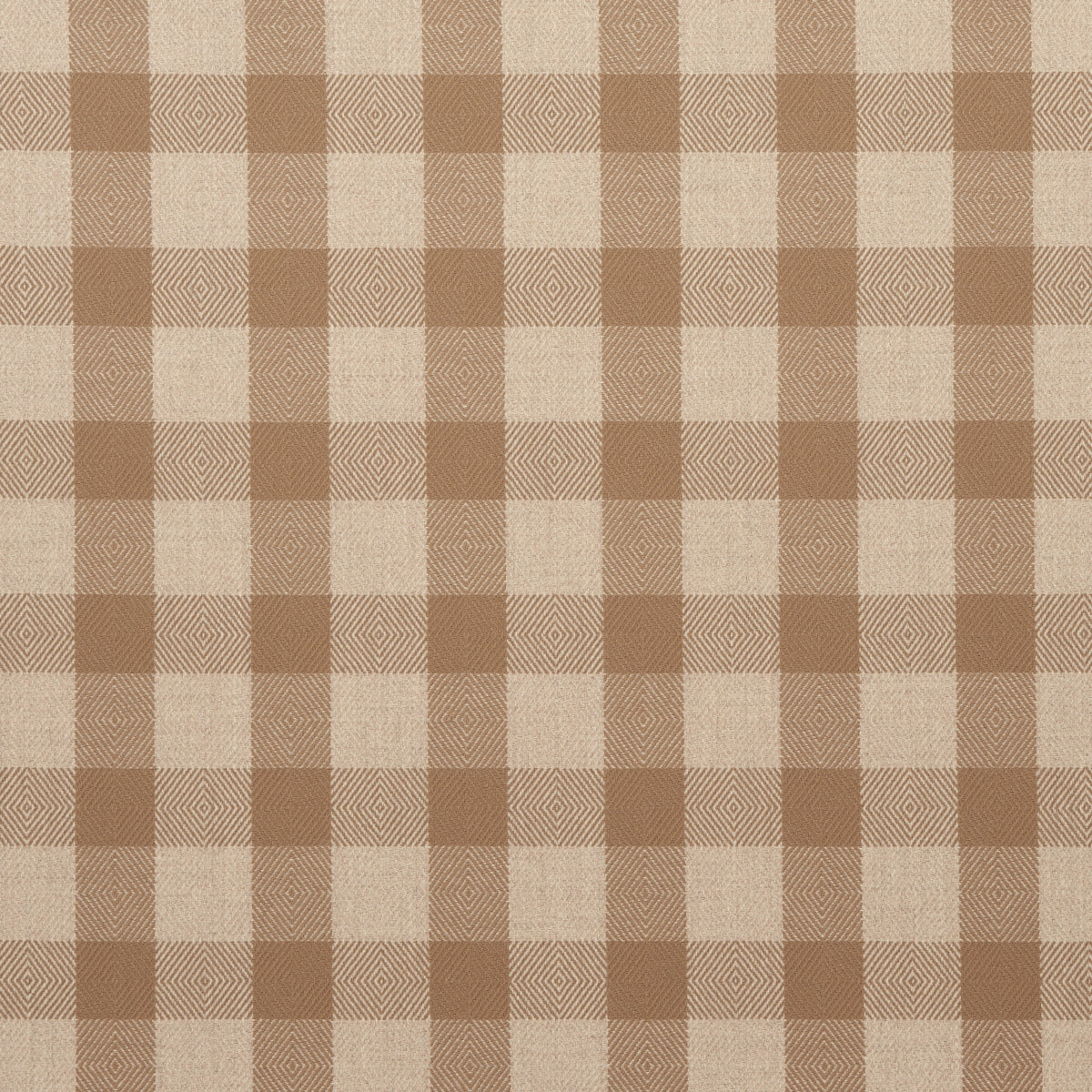 Schumacher Galt Wool Check Coffee Fabric 81611