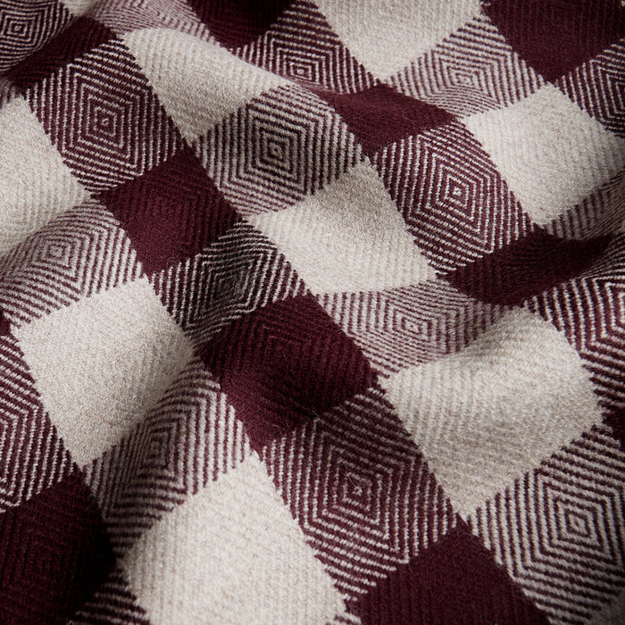 Schumacher Galt Wool Check Plum Fabric Sample 81613