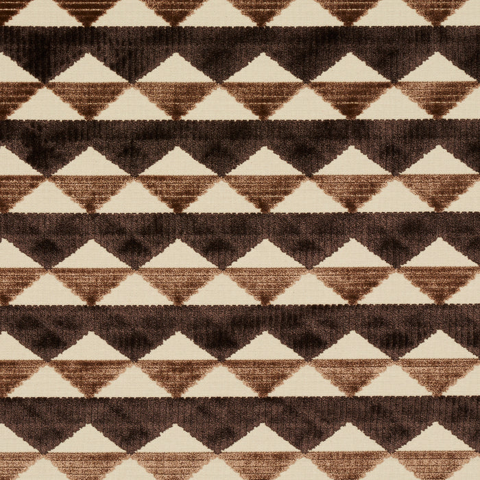 Schumacher Ridge Line Velvet Brown Fabric 81821