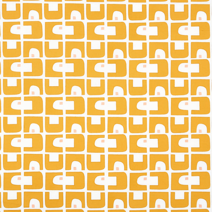 Schumacher Den Applique Ochre Fabric Sample 82033