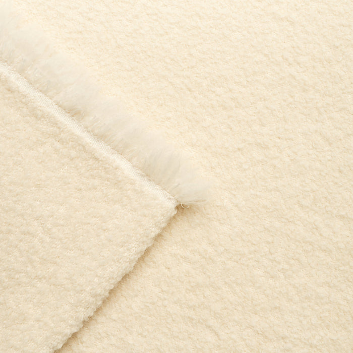 Schumacher Oskar Alpaca Wool Boucle Ivory Fabric Sample 82050