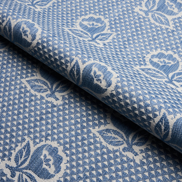 Schumacher Fleurette Denim Fabric 82190.0