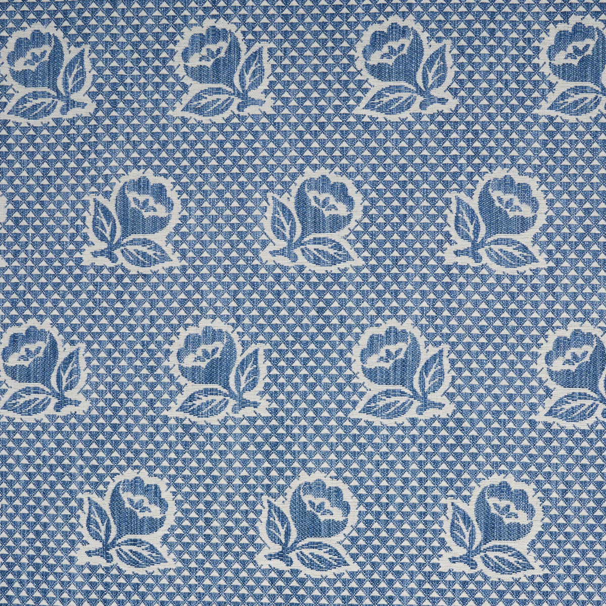 Schumacher Fleurette Denim Fabric 82190.0