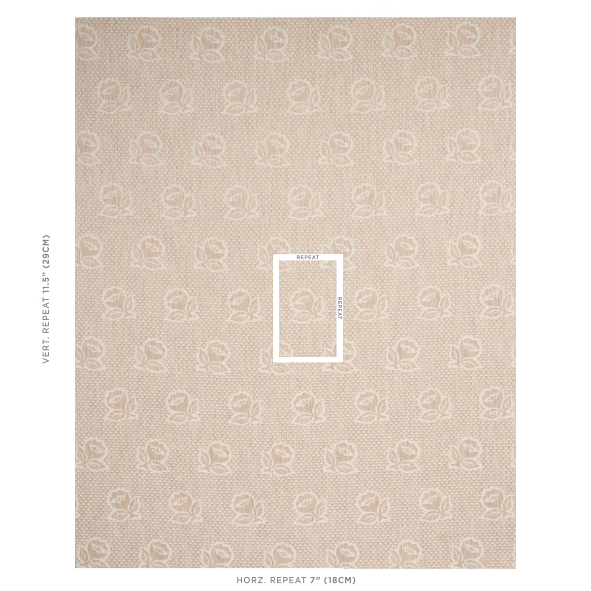 Schumacher Fleurette Natural Fabric 82191.0