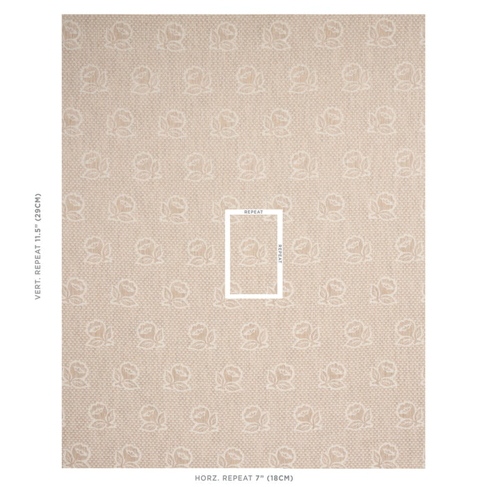 Schumacher Fleurette Natural Fabric Sample 82191