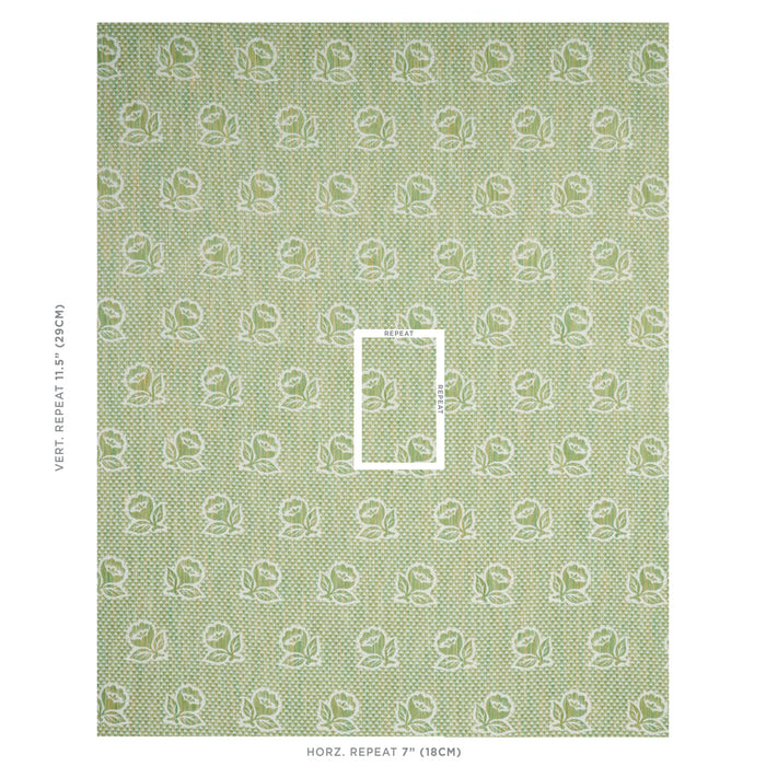 Schumacher Fleurette Leaf Fabric Sample 82192