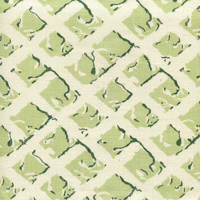 China Seas Twigs Soft Green Dark Green Fabric 8220-05