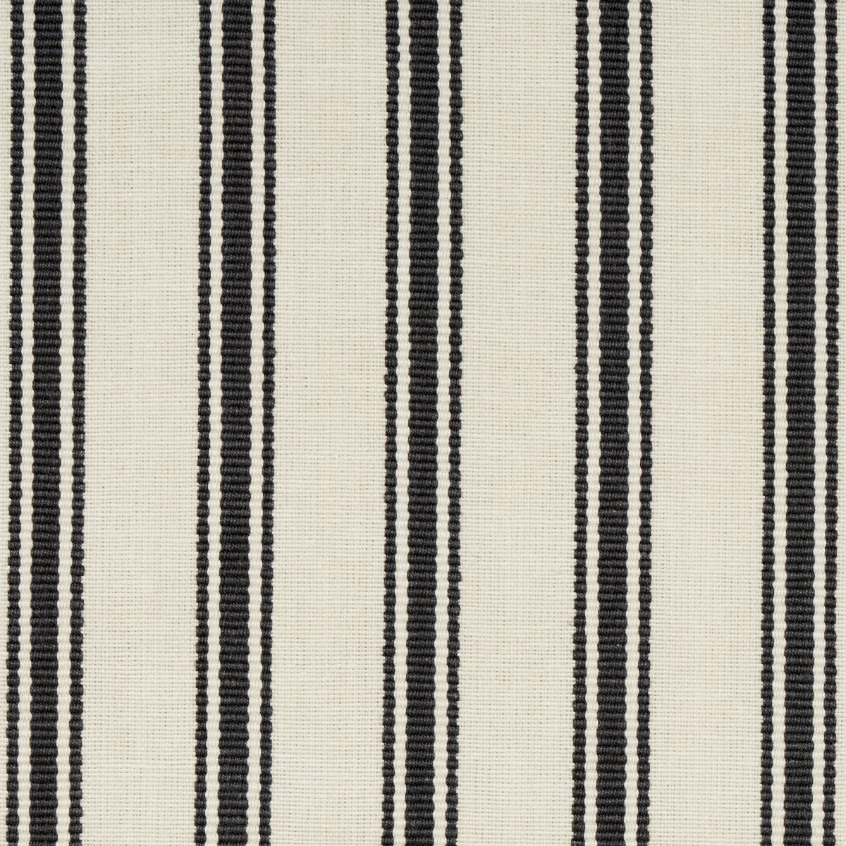 Schumacher Marquet Ticking Stripe Carbon Fabric 82201.0