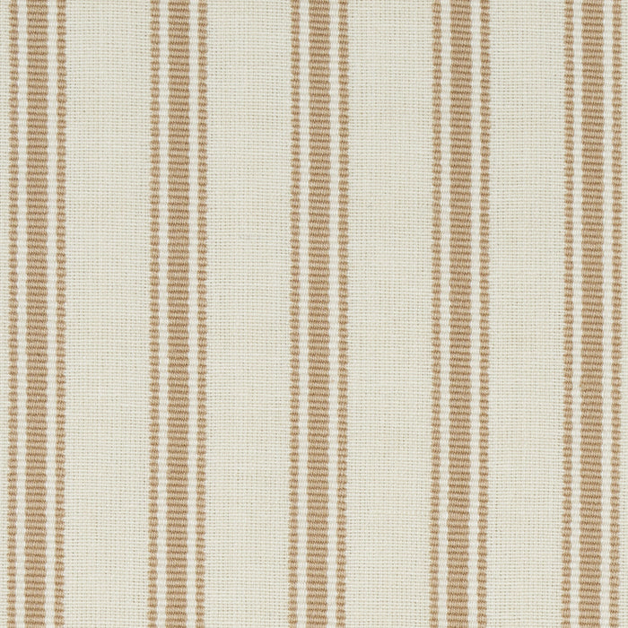 Schumacher Marquet Ticking Stripe Sand Fabric Sample 82202