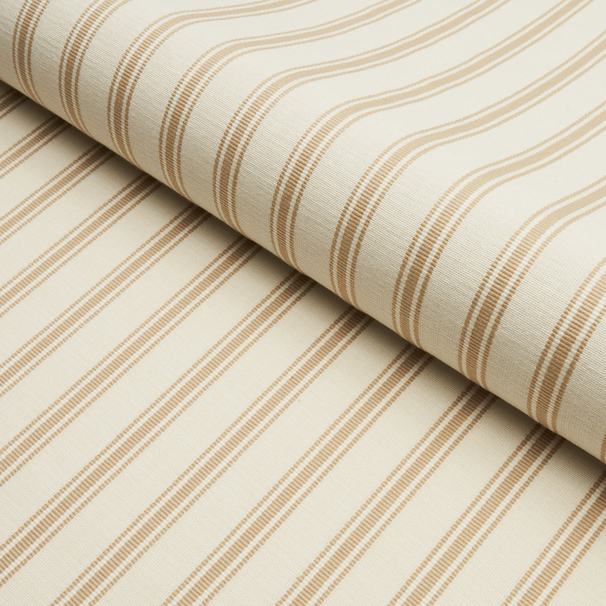 Schumacher Marquet Ticking Stripe Sand Fabric 82202.0