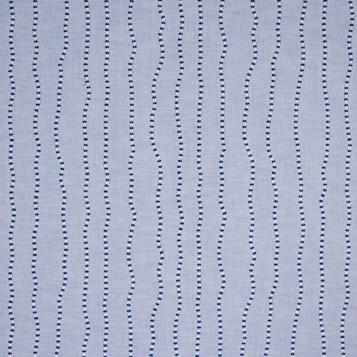 Schumacher Elodie Embroidery Chambray Fabric Sample 82231