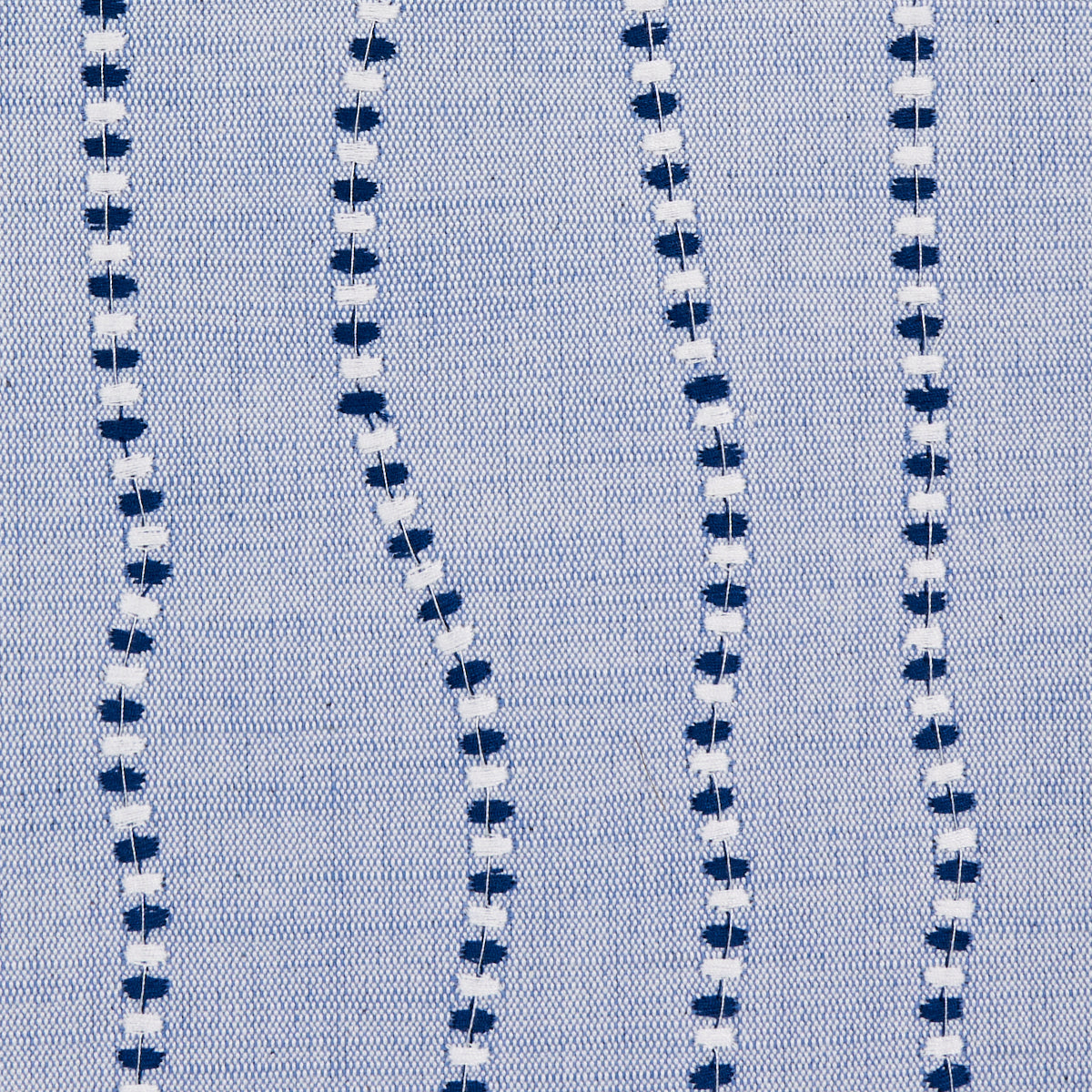 Schumacher Elodie Embroidery Chambray Fabric 82231.0