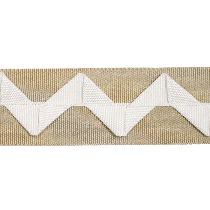 Schumacher Lazare Applique Tape Ivory On Natural Trim 82242.0