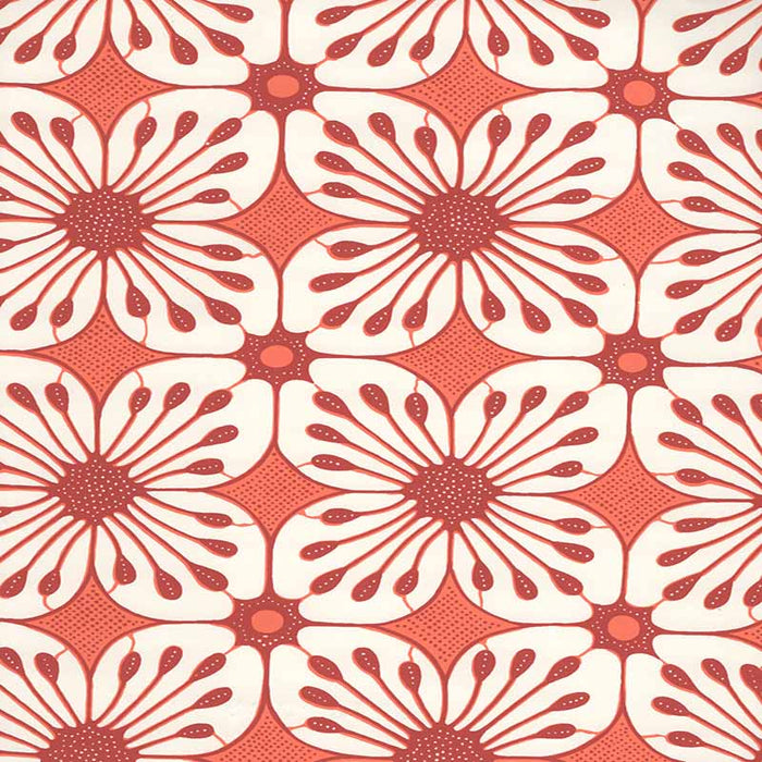 China Seas Barbados Batik Orange Burnt Orange Wallpaper 8250-05WP