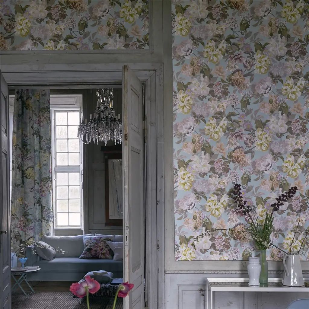 Designers Guild Delft Flower Duck Egg Wallpaper PDG1033/04