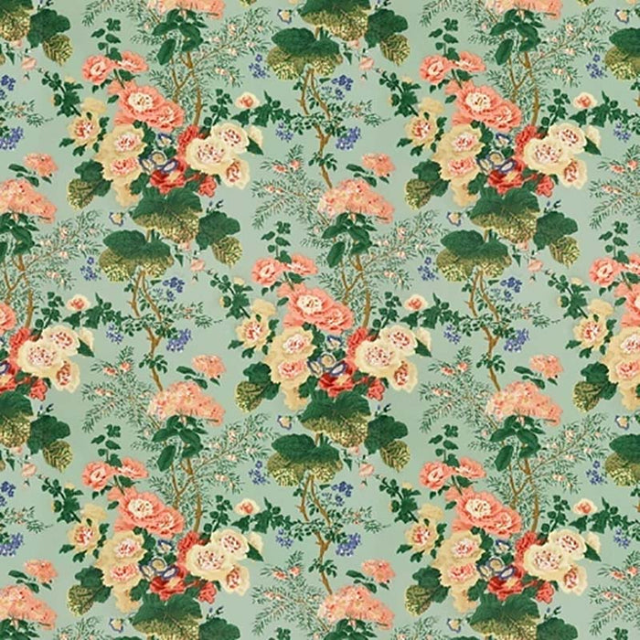 Lee Jofa Althea Print Celadon Fabric 879004.LJ.0