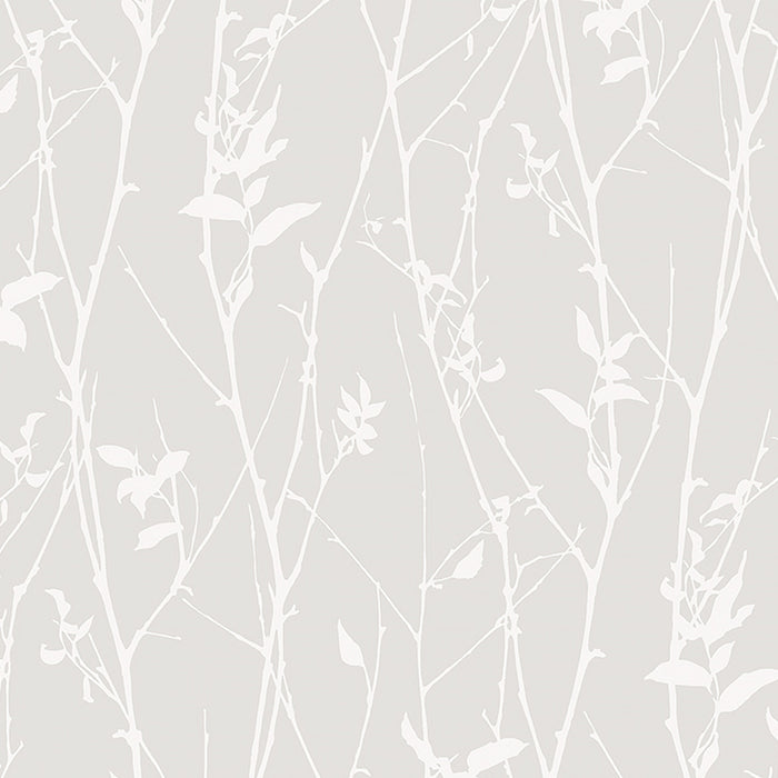 Schumacher Botanical Whisp Grey Wallpaper 9319