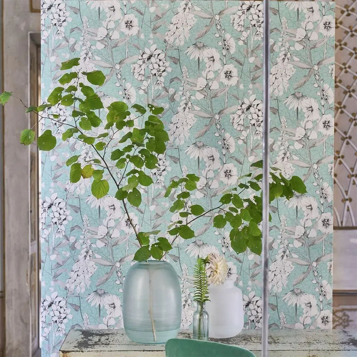 Designers Guild Emilie Aqua Wallpaper PDG1050/02