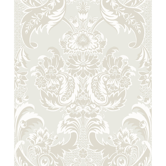 Cole & Son Wyndham White And Pearl Wallpaper 94/3015.CS.0