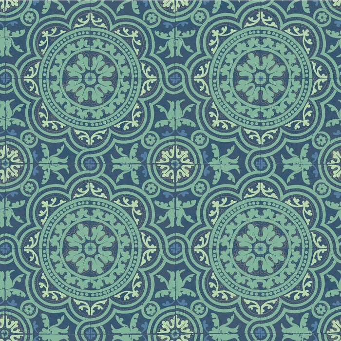 Cole & Son Piccadilly Teal And Gold Wallpaper 94/8043.CS.0