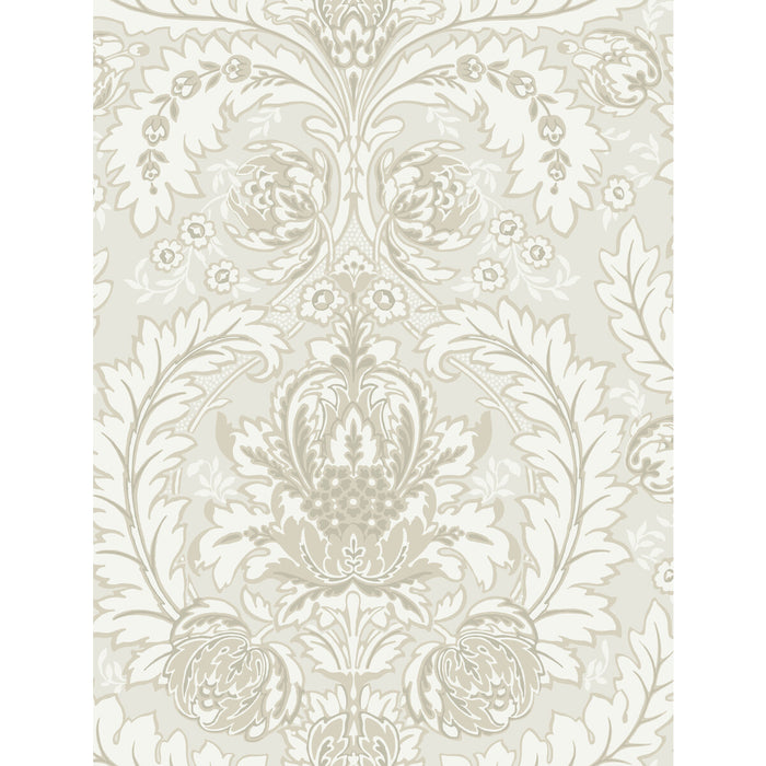 Cole & Son Coleridge White And Ivory Wallpaper Sample 94/9047.CS