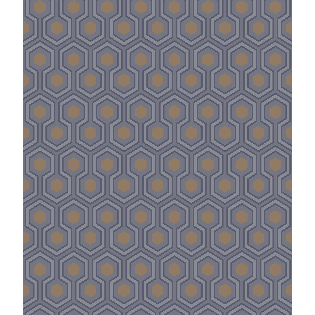 Cole & Son Hicks Hexagon Dk Gry/Bronz Wallpaper 95/3015.CS.0