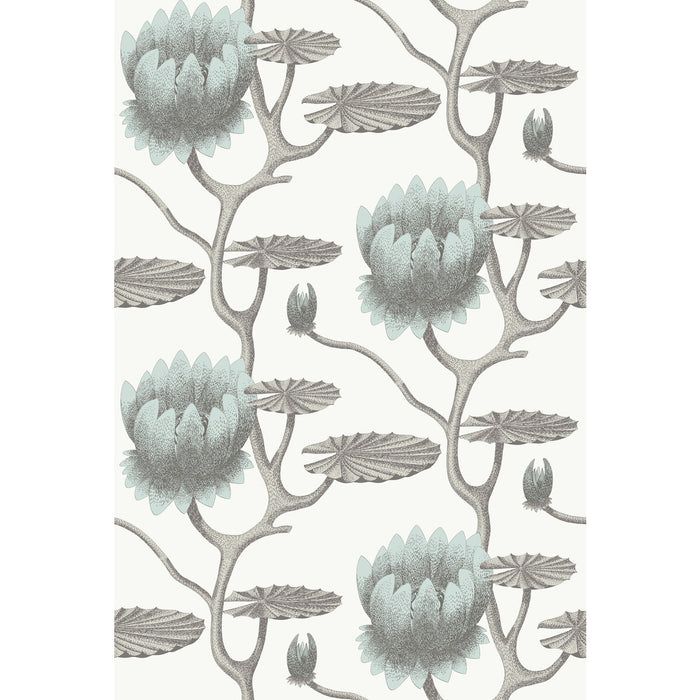 Cole & Son Summer Lily Aqua/White Wallpaper 95/4022.CS.0