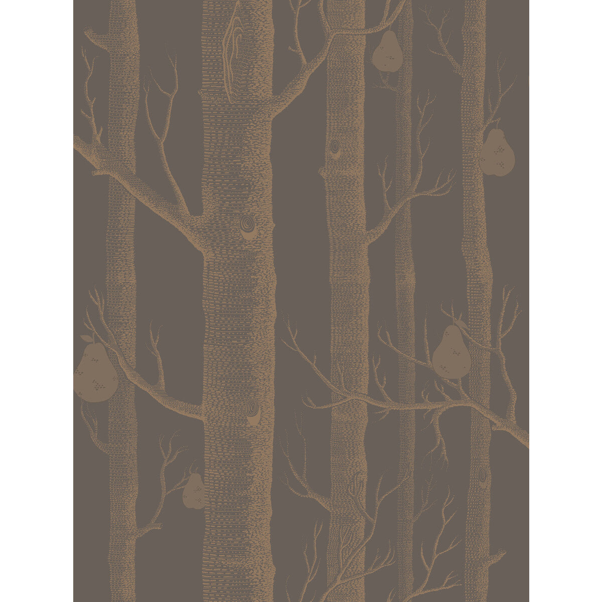 Cole & Son Woods & Pears Bronze/Black Wallpaper 95/5028.CS.0