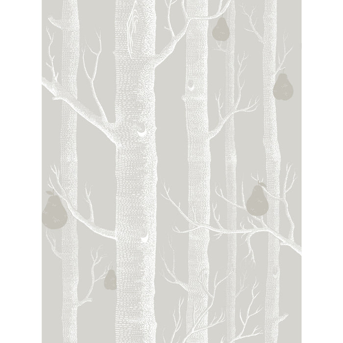 Cole & Son Woods & Pears Grey/Wht/Slvr Wallpaper 95/5029.CS.0