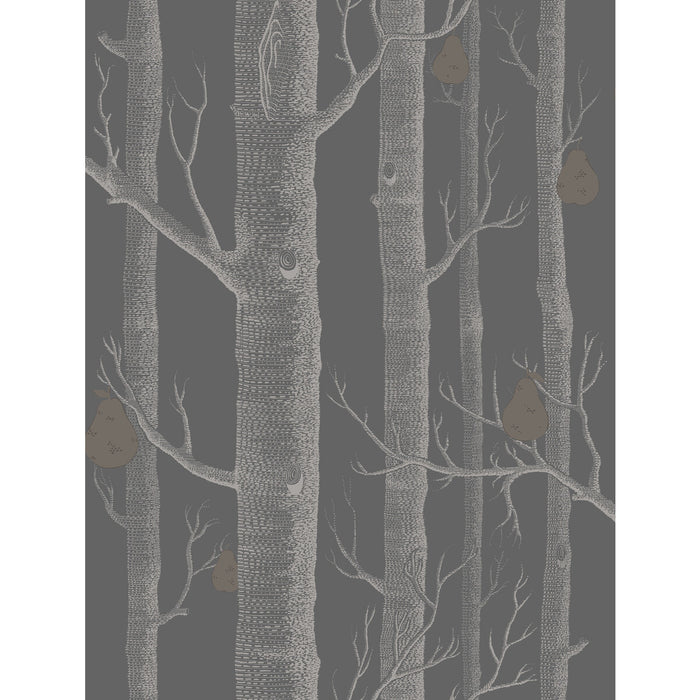 Cole & Son Woods & Pears Gilver/Black Wallpaper 95/5031.CS.0