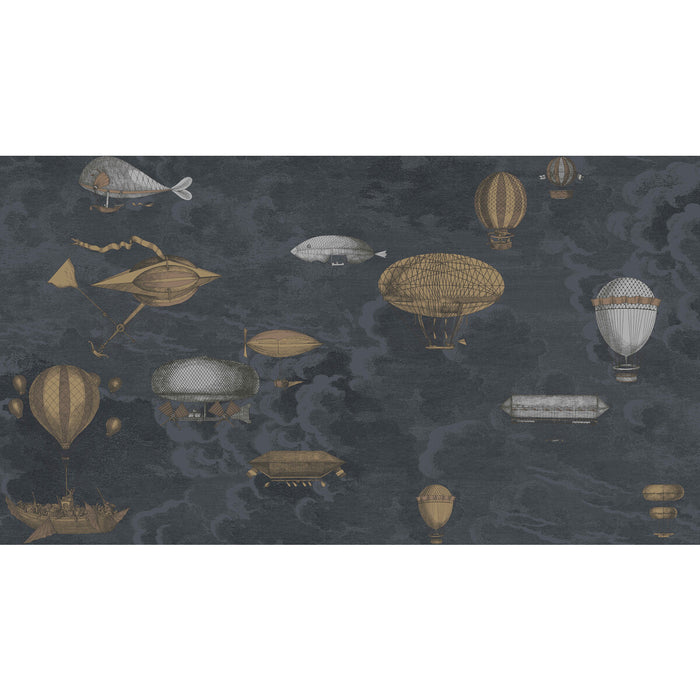 Cole & Son Macchine Volanti Midnight Wallpaper 97/1002.CS.0