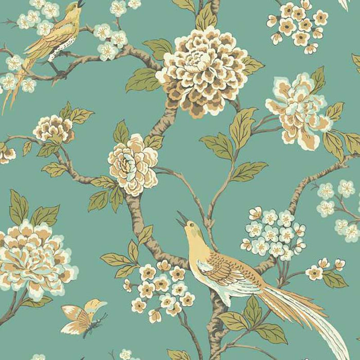 York Fanciful Teal Wallpaper AF1901