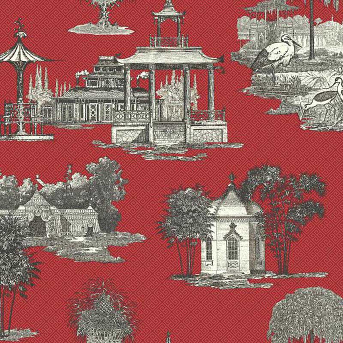 York Mandarin Red Wallpaper AF1915