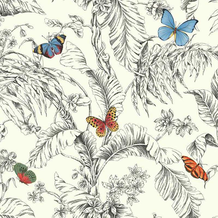 York Papillon Red/Blue/Green/Yellow/Black Wallpaper AF2025