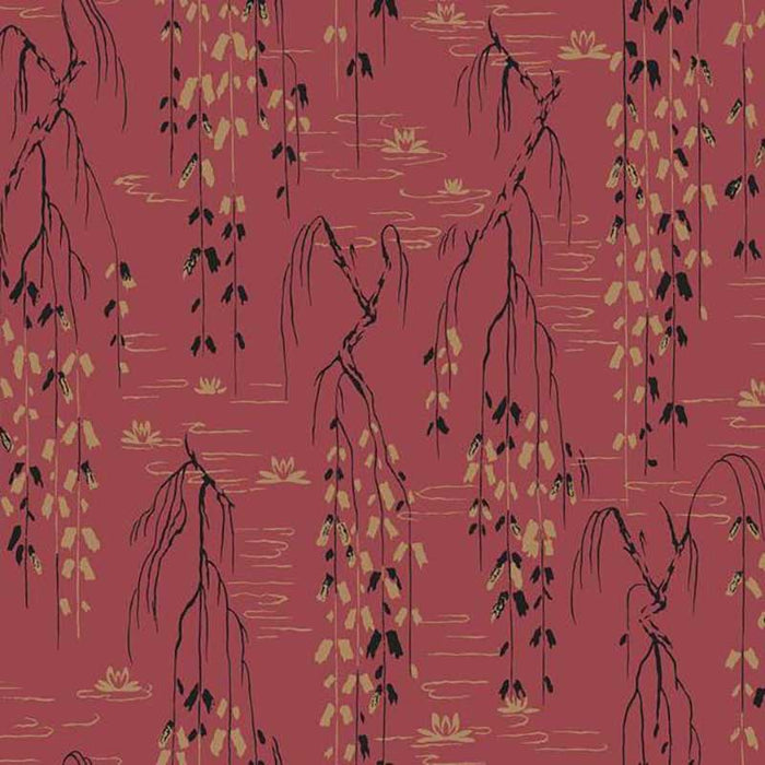 York Willow Branches Red, Black, Gold Wallpaper AF6585