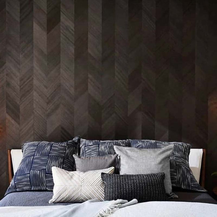 Maya Romanoff Ajiro Chevron Chestnut Wallpaper MR-AC-6607-M