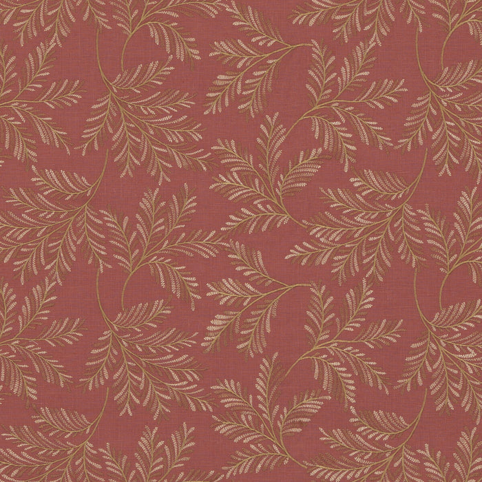 GP & J Baker Chelsea Fern Red Fabric BF10945.450.0