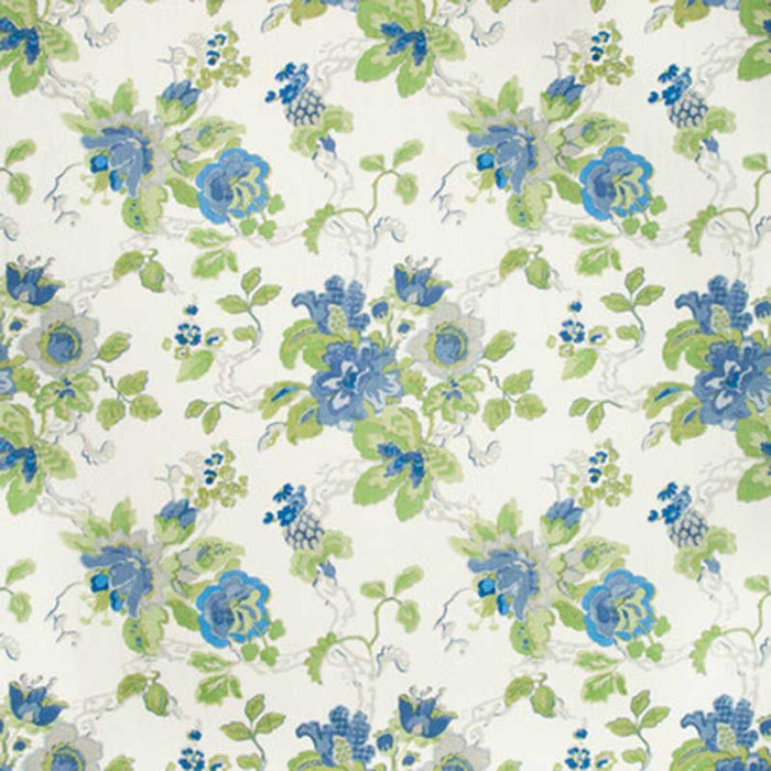 Lee Jofa Parnham Cornflower/Lime Fabric BFC-3520.153.0