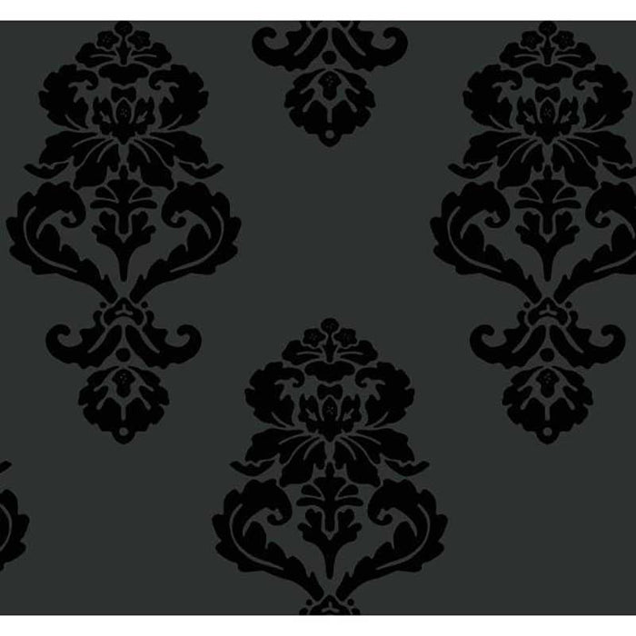 York Graphic Damask Black Wallpaper BL0397