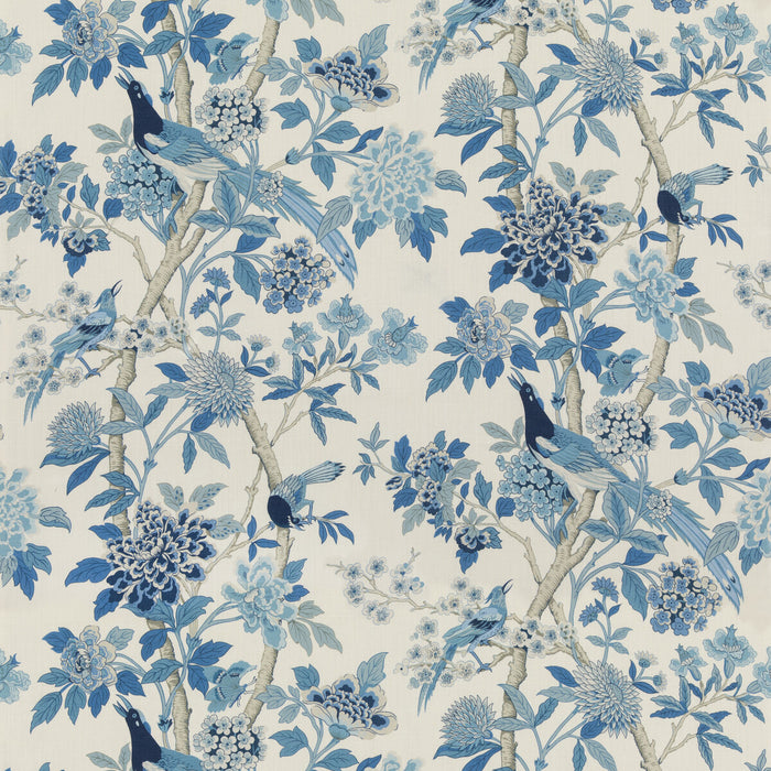 GP & J Baker Hydrangea Bird (Archive) Blue Fabric BP10851.1.0