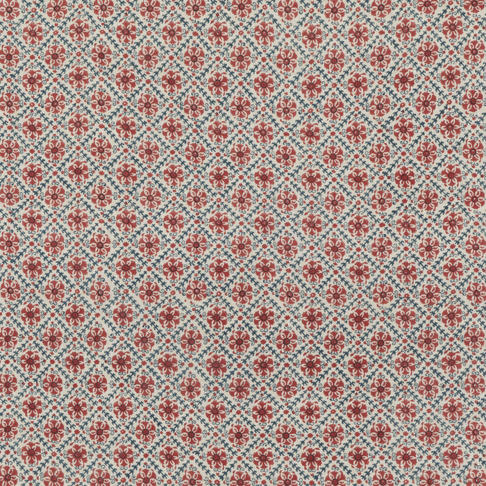 GP & J Baker Camden Trellis Red/ Blue Fabric BP10909.2.0