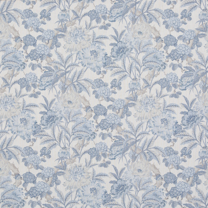 GP & J Baker Summer Peony Blue Fabric BP10950.1.0