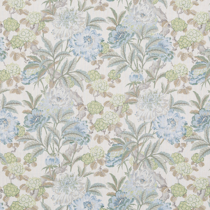 GP & J Baker Summer Peony Aqua Fabric BP10950.4.0