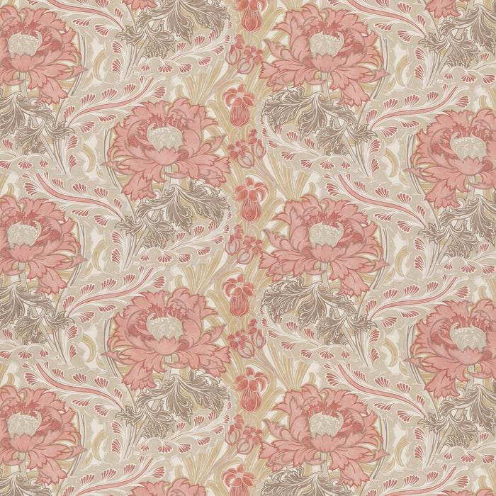 GP & J Baker Brantwood Cotton Coral/Sand Fabric BP10969.1.0