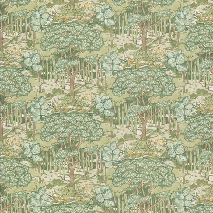 GP & J Baker Ruskin Cotton Green Fabric BP10971.1.0